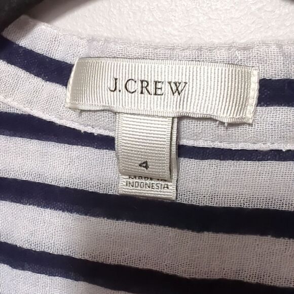 J Crew Striped Sleeveless Button Down Shirt - Picture 4 of 6